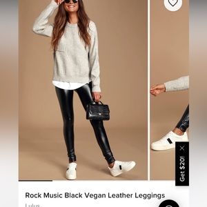 Lulus vegan leather leggings
